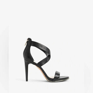 Kenneth Cole BROOKE CROSS STRAP HEELED SANDAL Size 7 EUC